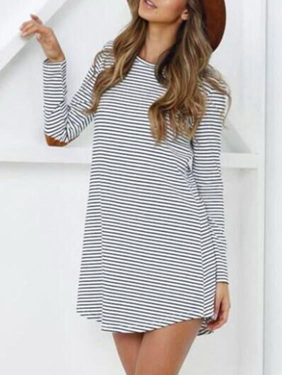 OEM Ladies Striped Mini Dresses