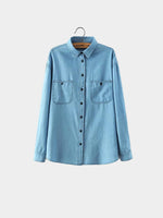 Wholesale Long Sleeve Light Blue Blouses