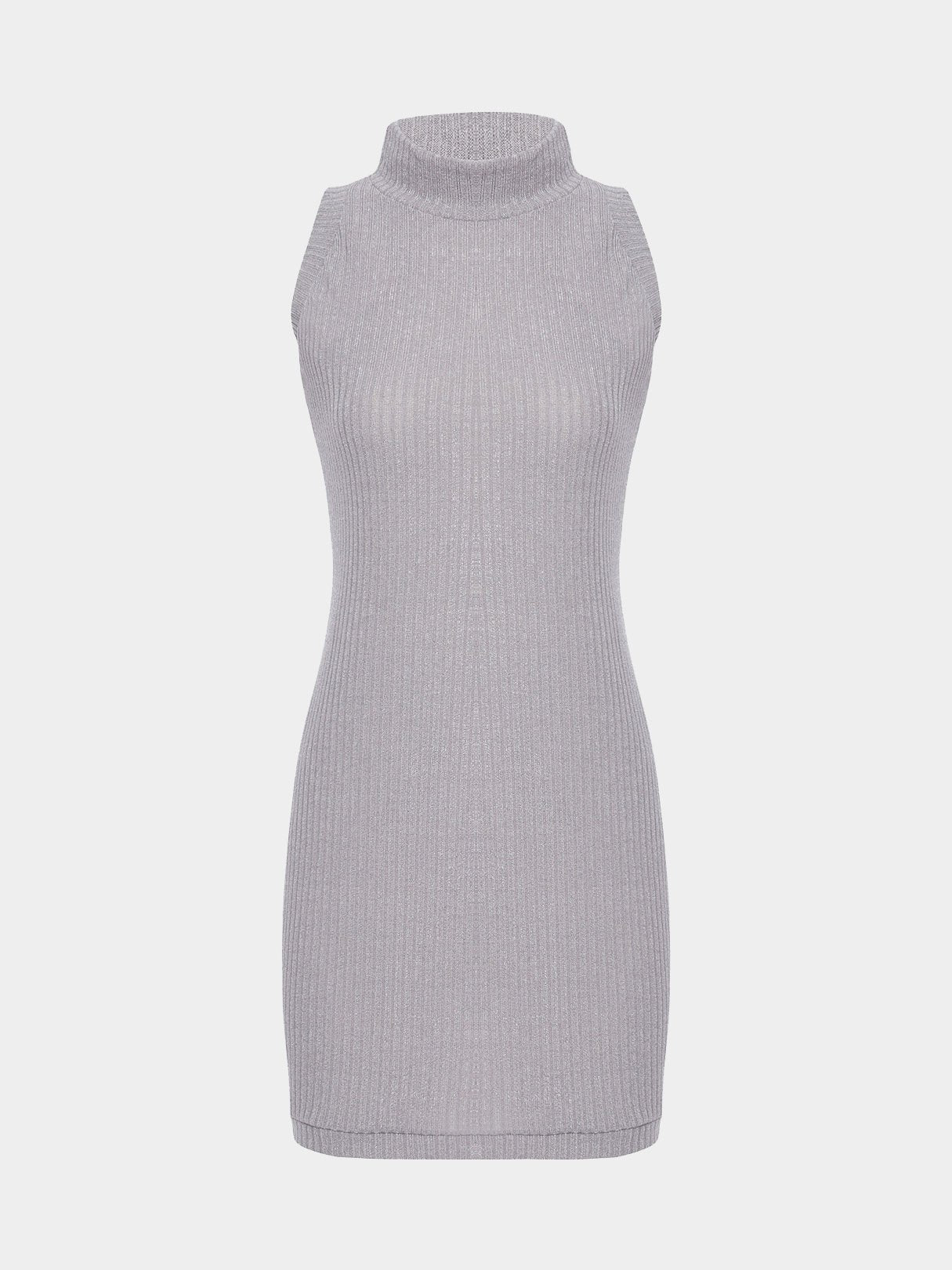 Wholesale Grey Crew Neck Sleeveless Mini Dress