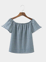 NEW FEELING Womens Grid T-Shirts