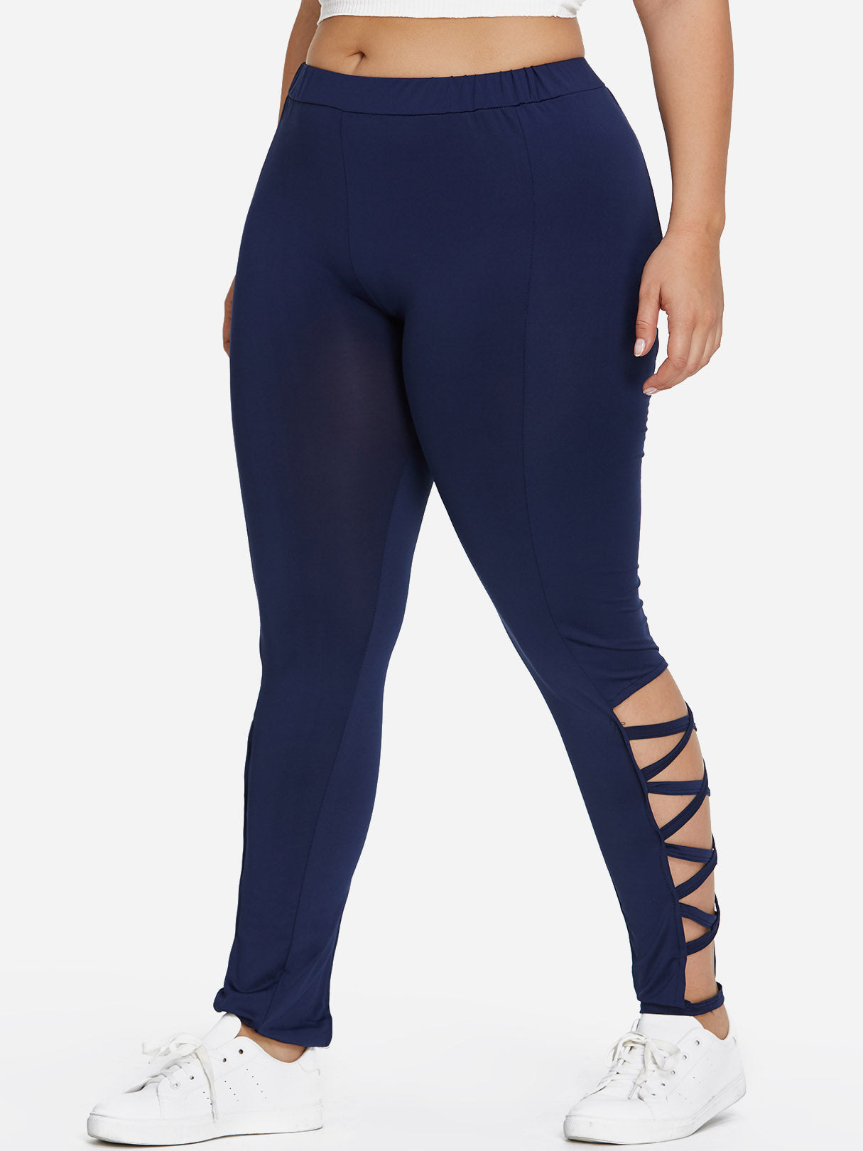NEW FEELING Womens Navy Plus Size Bottoms