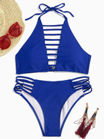 Custom Maroon Halter Bikinis