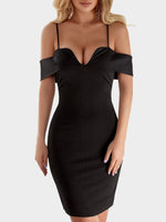 OEM Ladies Black Midi Dresses