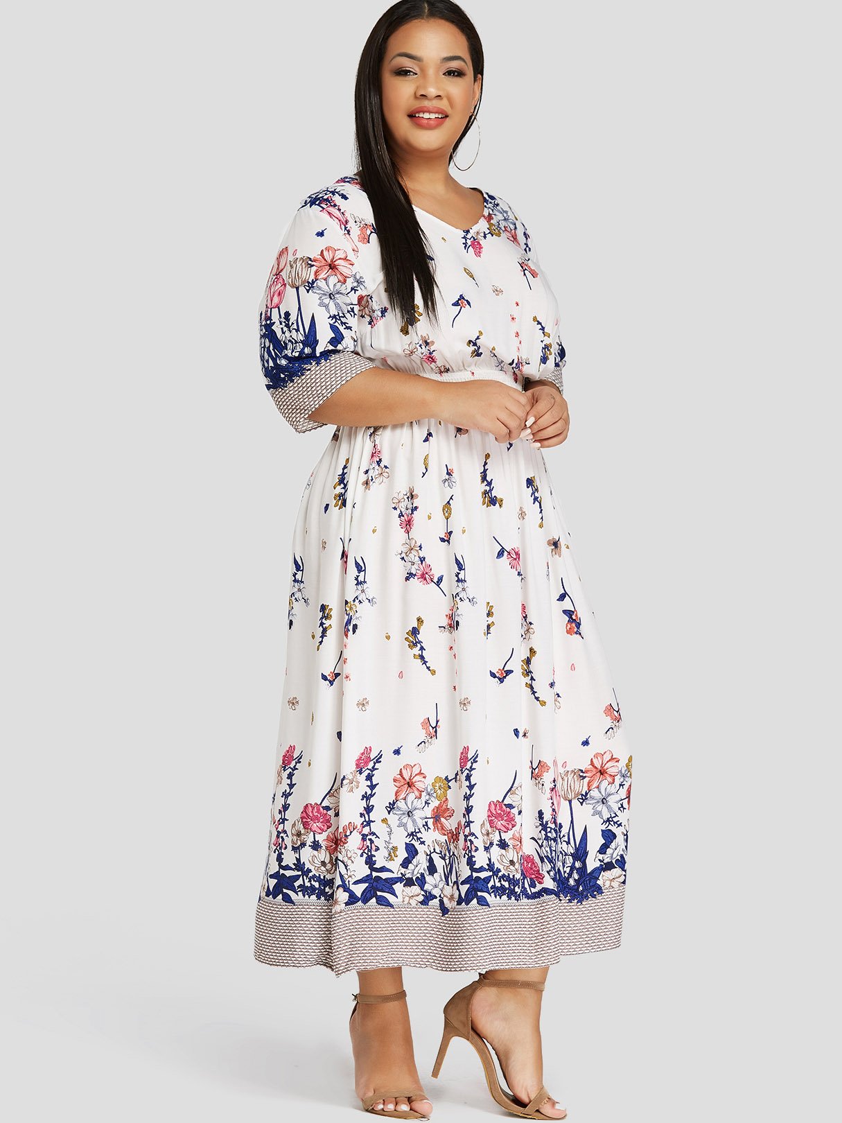 OEM Ladies White Plus Size Dresses