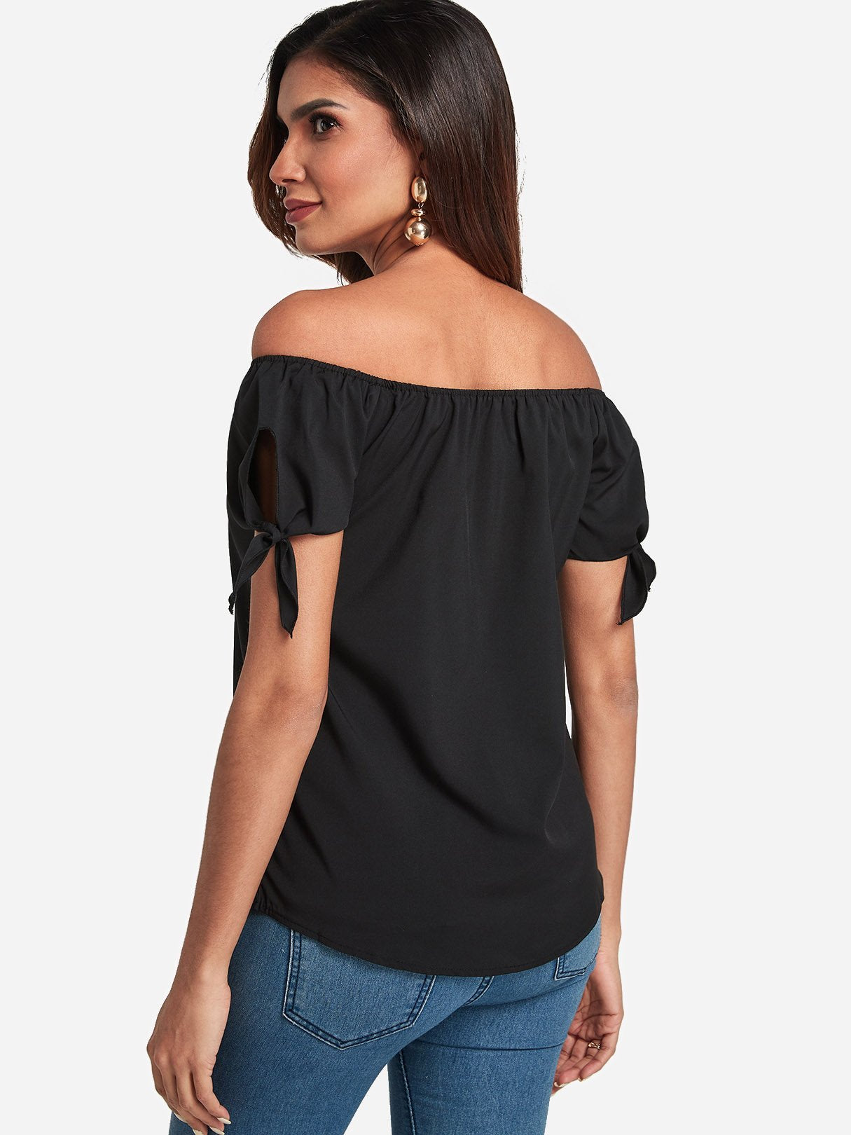 Custom Dressy White Blouses Short Sleeve