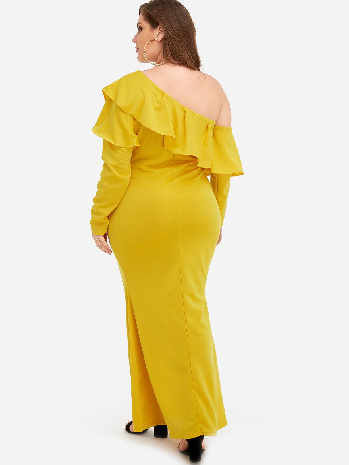 NEW FEELING Womens Yellow Plus Size Dresses