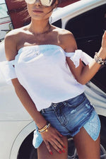 Wholesale Off-Shoulder Self Tie Top