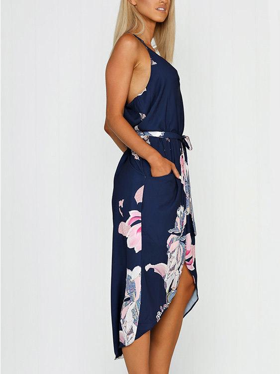 OEM Ladies Dark Floral Dresses