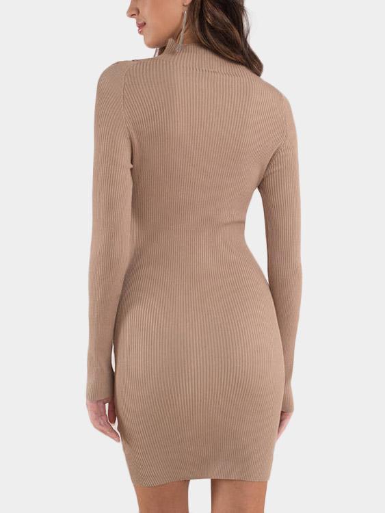 NEW FEELING Womens Khaki Casual Dresses