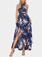 OEM Ladies Blue Maxi Dresses