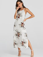 OEM Ladies White Floral Dresses