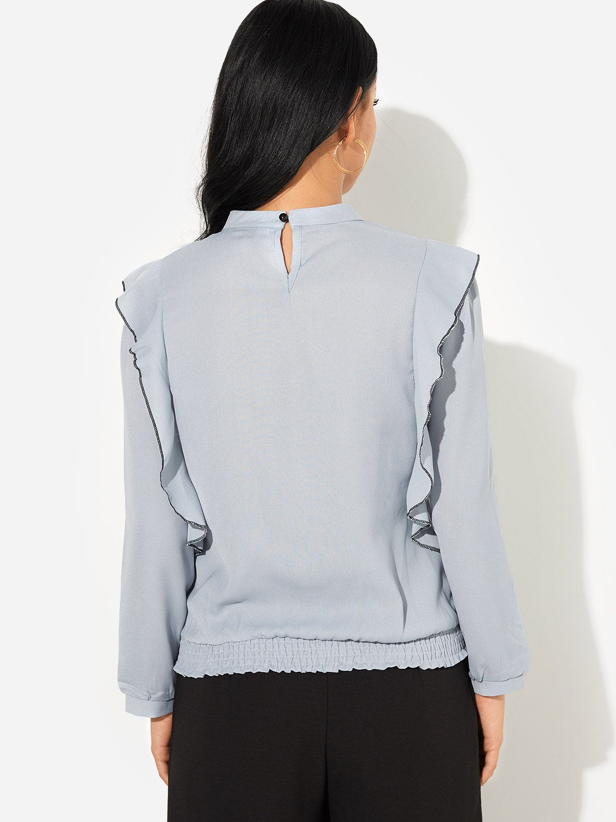 NEW FEELING Womens Blue Blouses