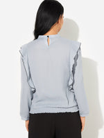 NEW FEELING Womens Blue Blouses