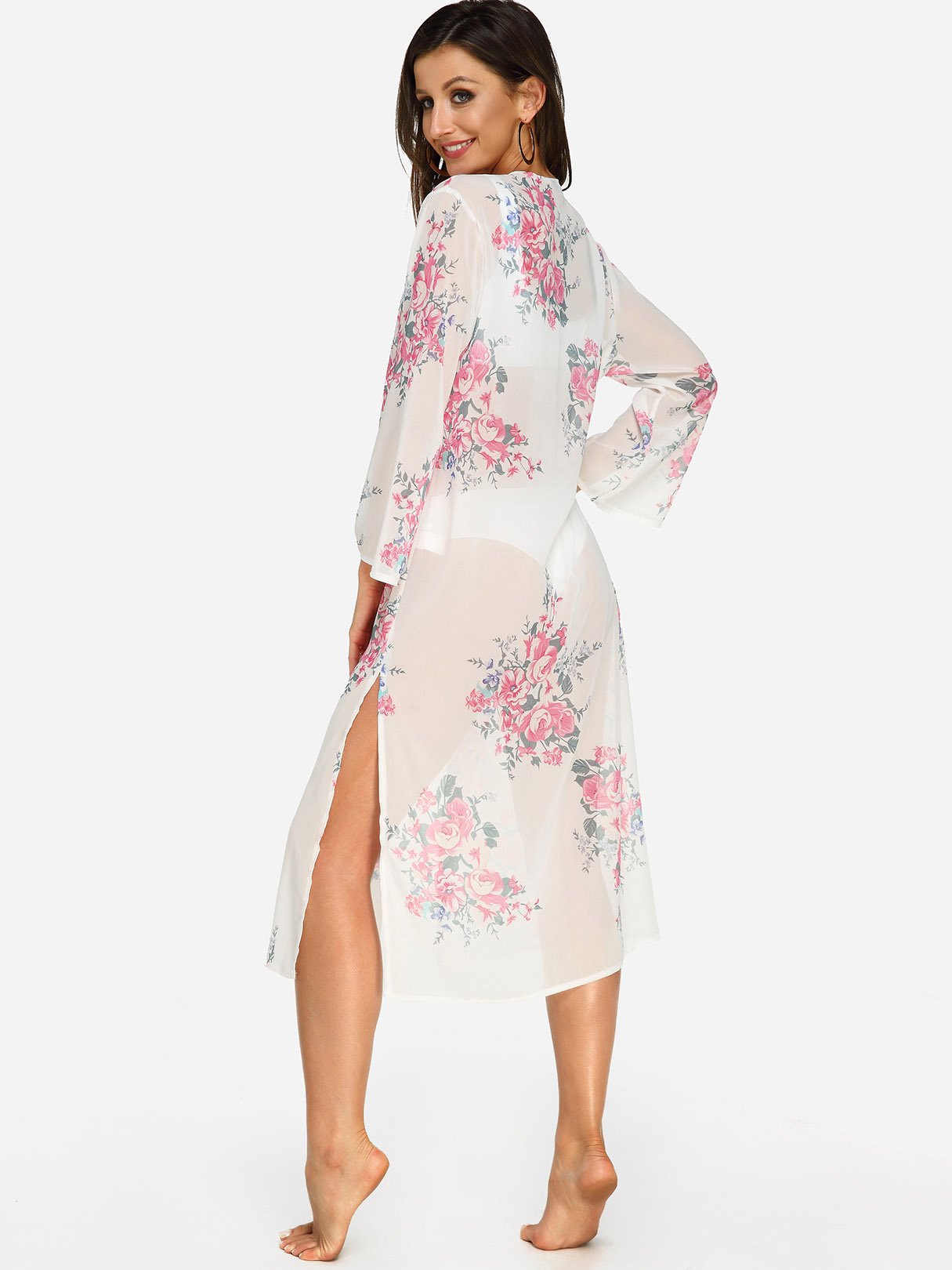 NEW FEELING Womens White Cover-Ups