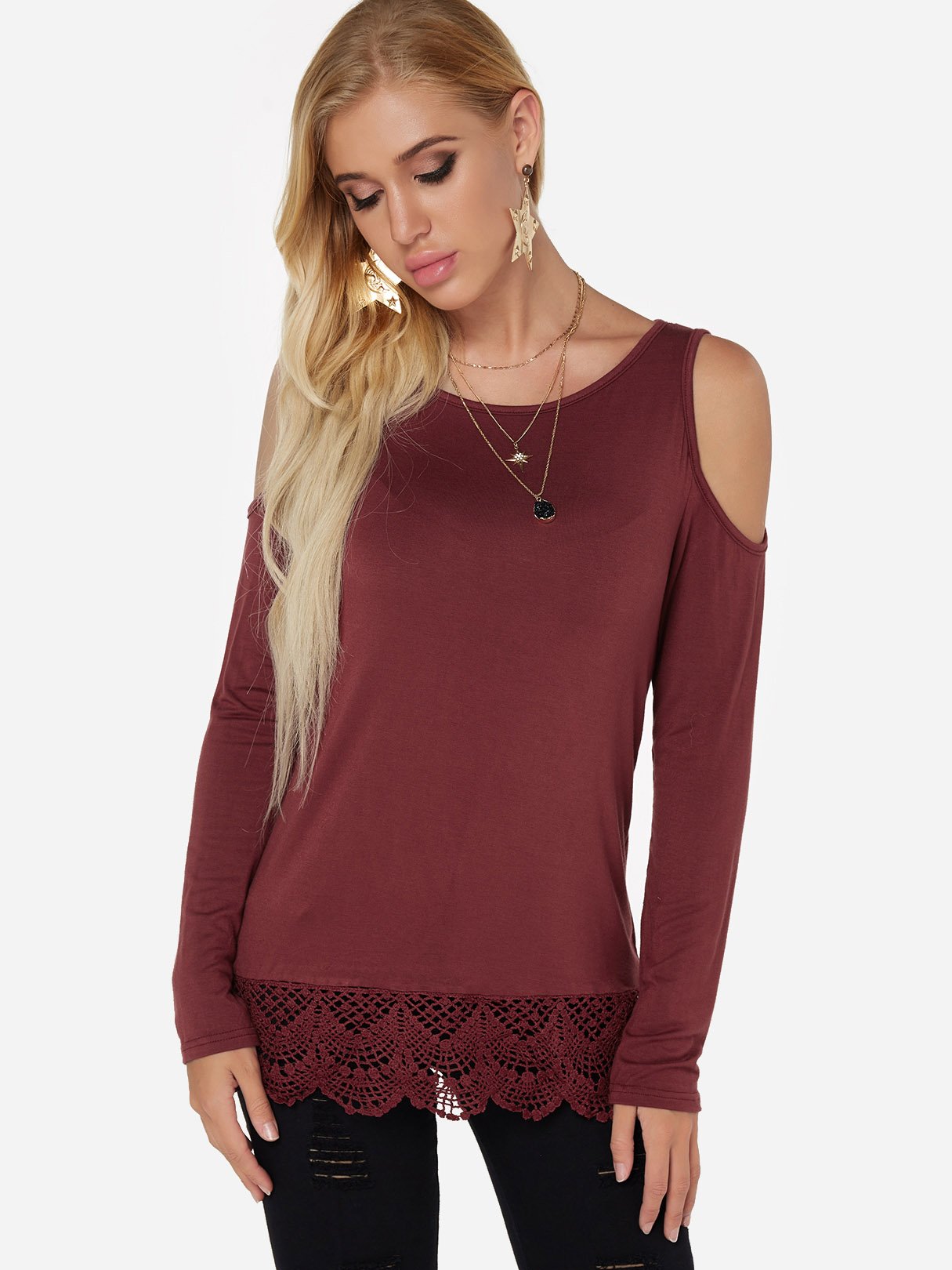 OEM Ladies Burgundy T-Shirts
