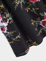 OEM Ladies Black Floral Dresses