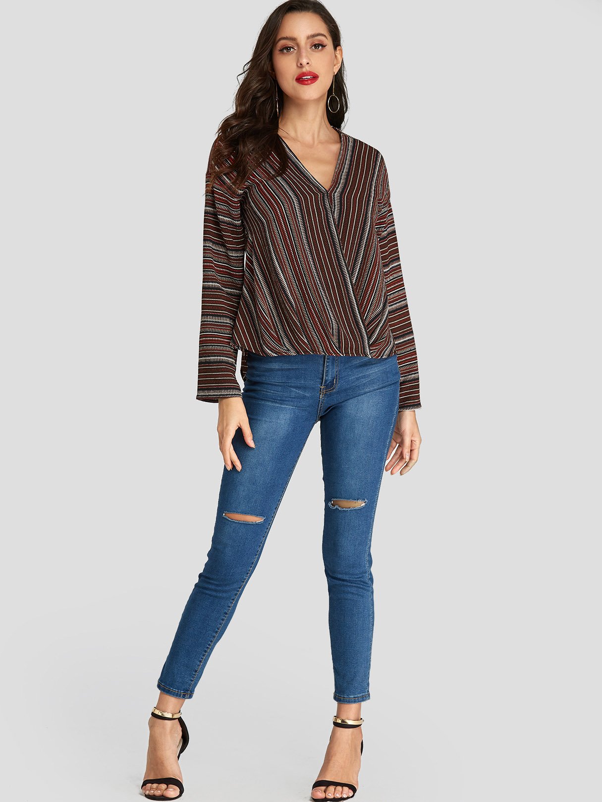 NEW FEELING Womens Brown Blouses