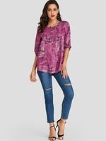 NEW FEELING Womens Pink Blouses