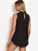NEW FEELING Womens Black Camis