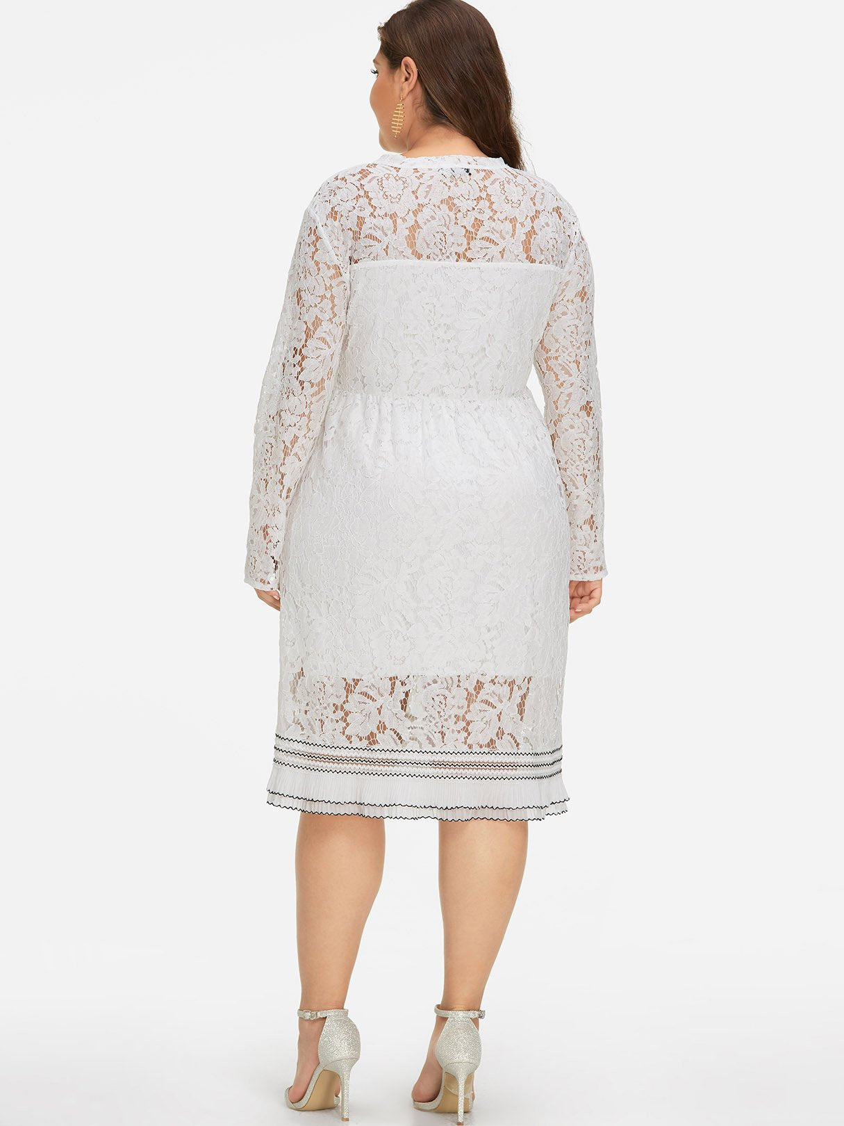 NEW FEELING Womens White Plus Size Dresses