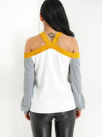NEW FEELING Womens Color Block T-Shirts