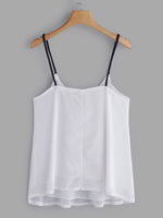 NEW FEELING Womens White Camis