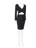 OEM Ladies Black Midi Dresses