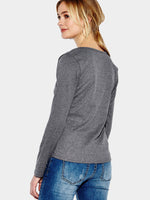 NEW FEELING Womens Dark Grey T-Shirts