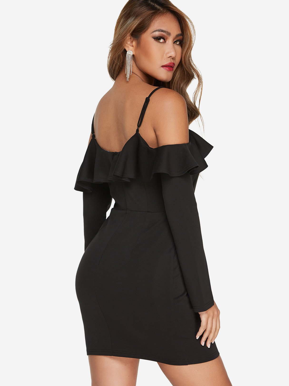 NEW FEELING Womens Black Bodycon Dresses