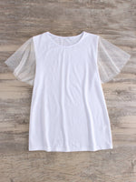 NEW FEELING Womens White T-Shirts