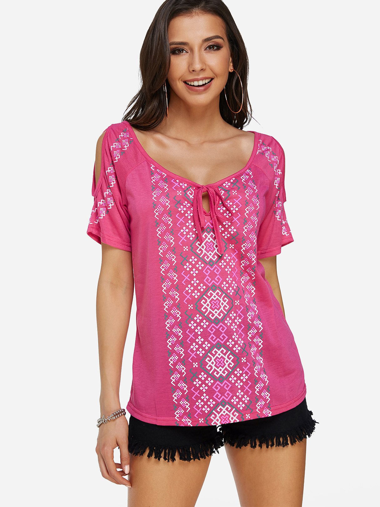 OEM Ladies Rose T-Shirts