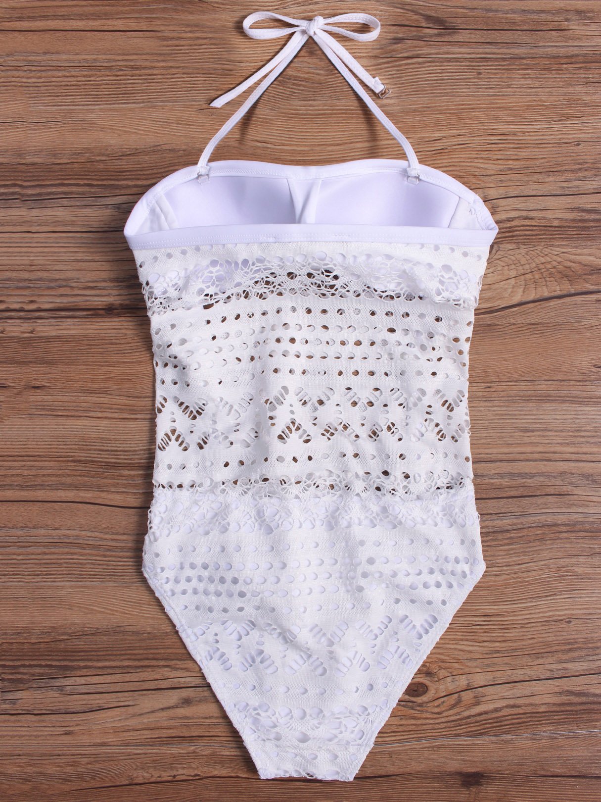 NEW FEELING Womens White One-Pieces