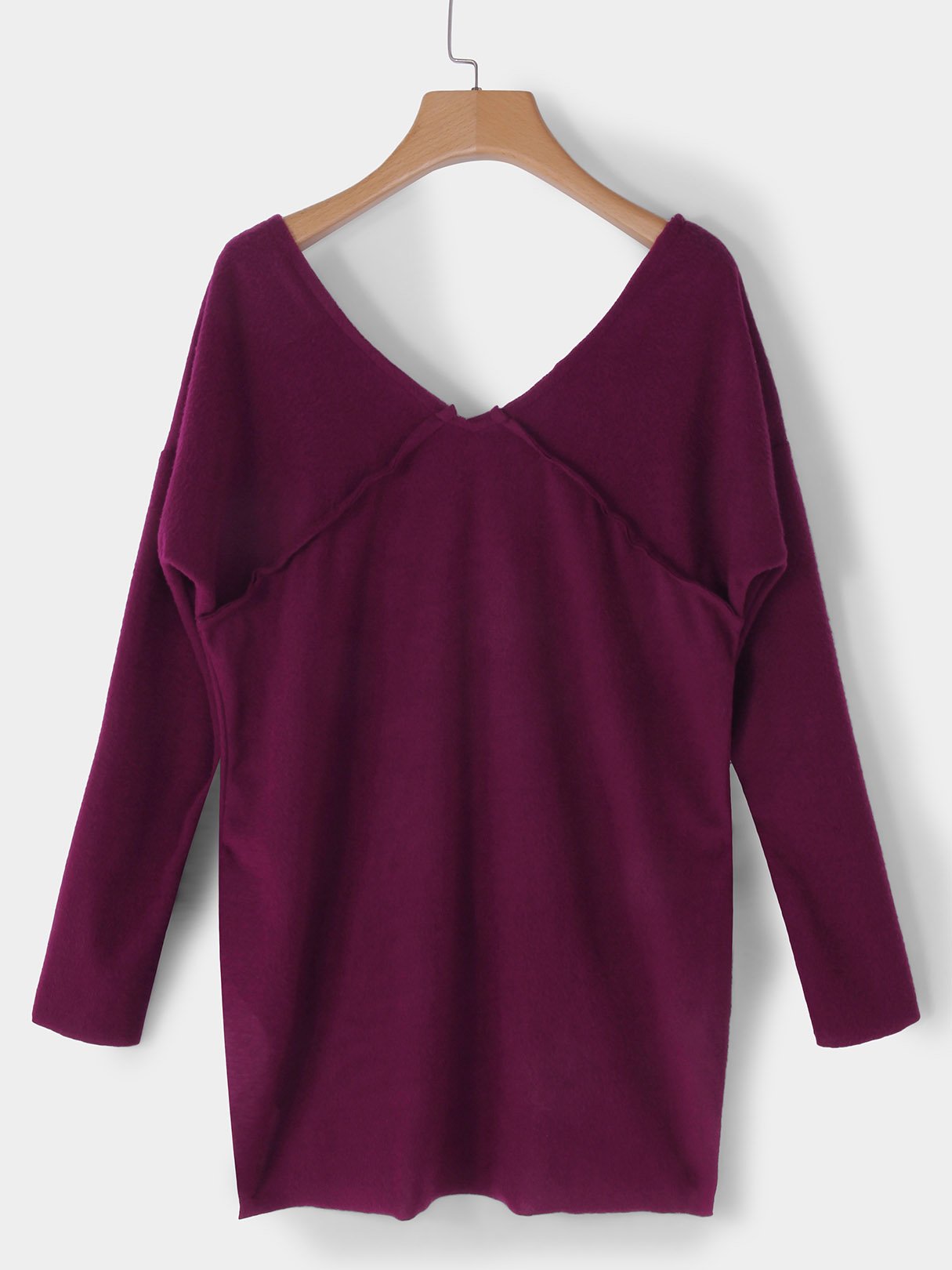 NEW FEELING Womens Burgundy T-Shirts