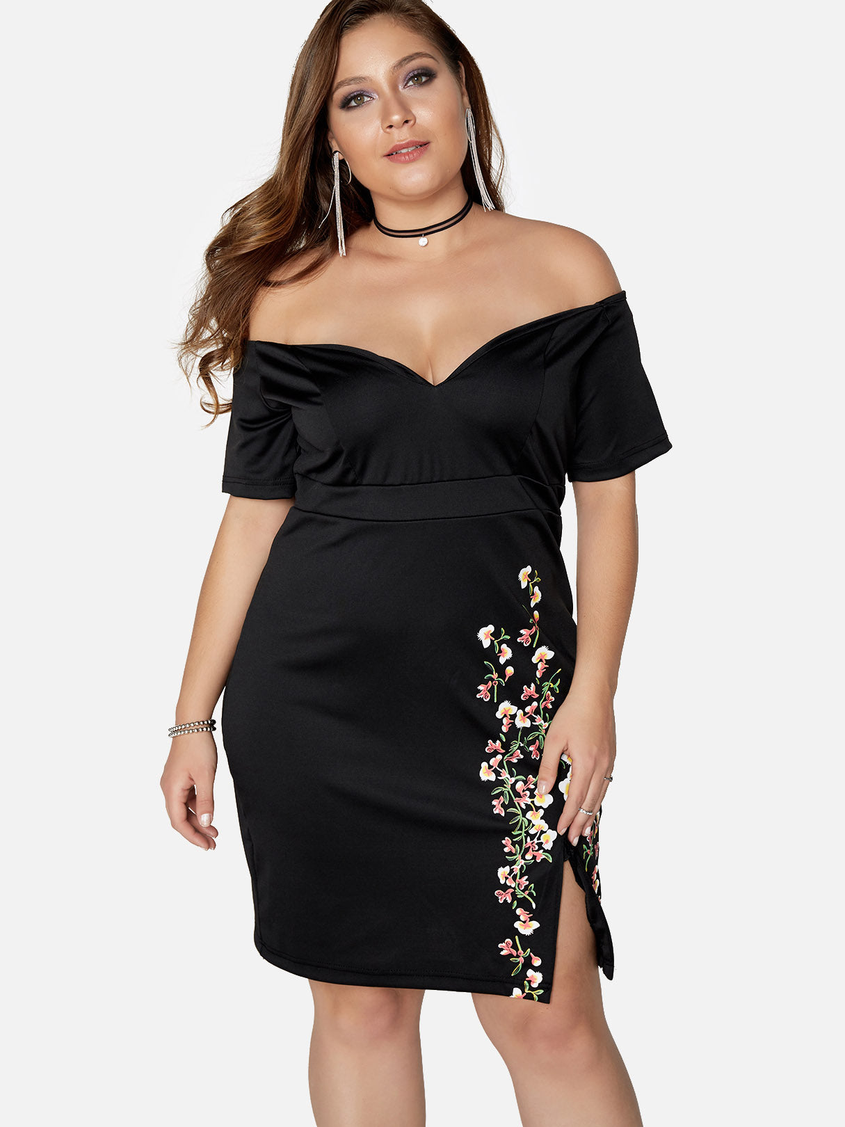 OEM Ladies Black Plus Size Dresses