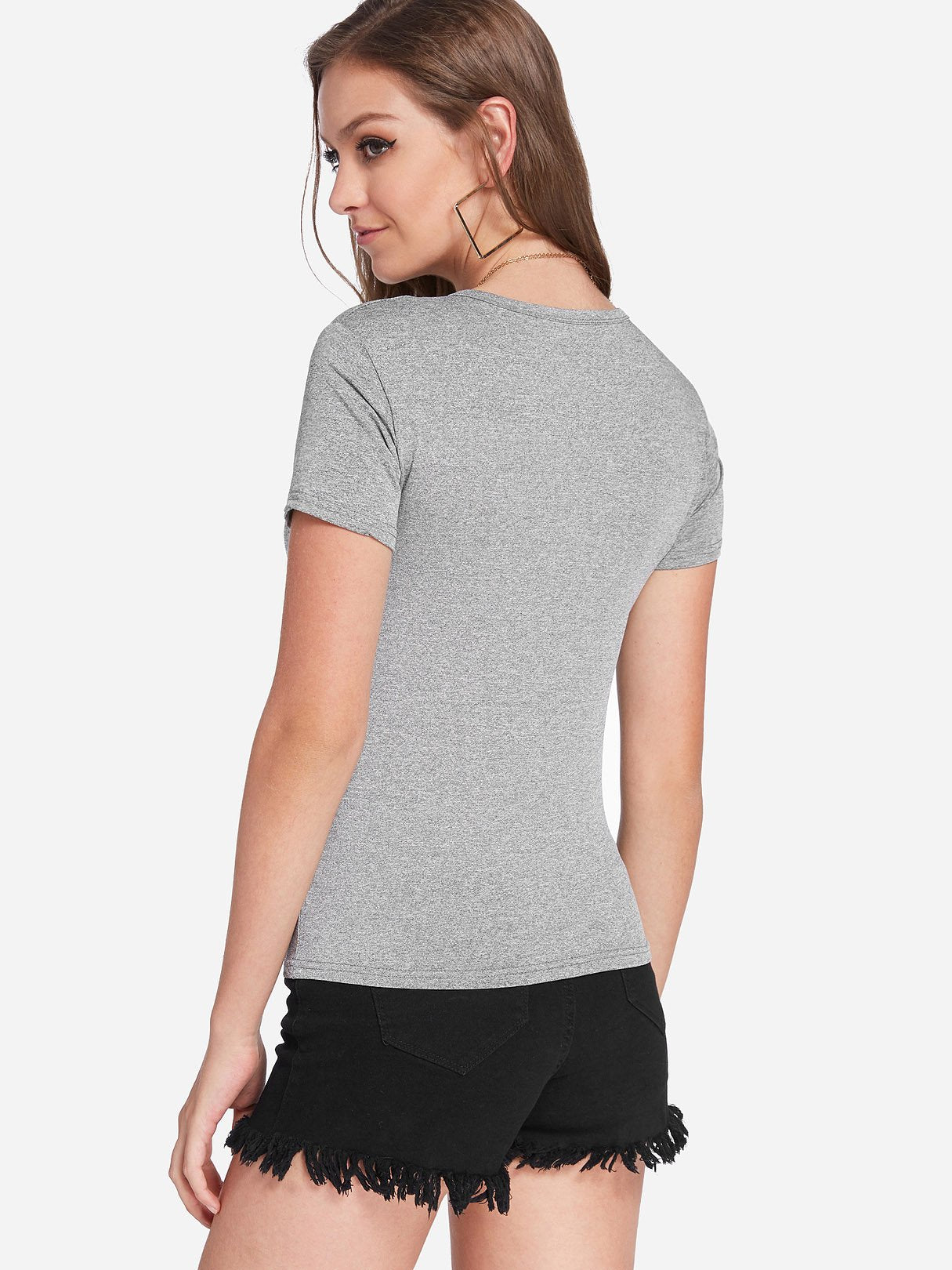 NEW FEELING Womens Grey T-Shirts