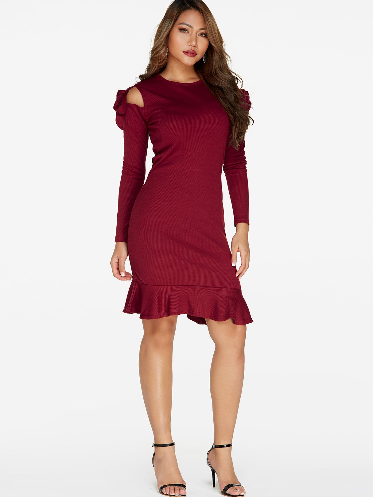 ODM Ladies Long Sleeve Sexy Dress
