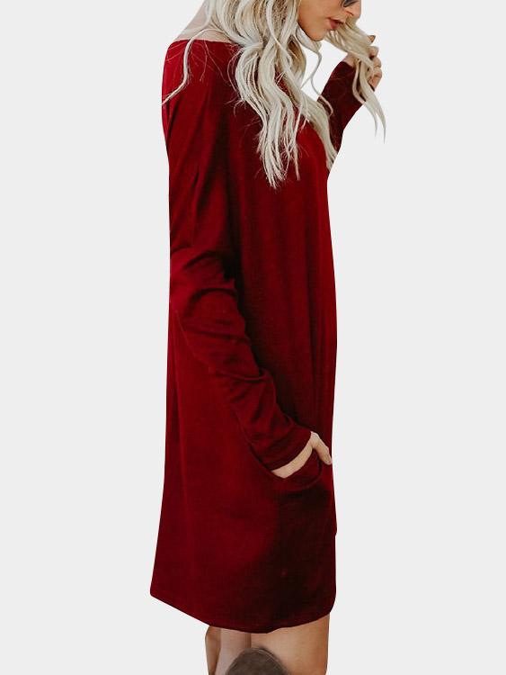 NEW FEELING Womens Burgundy Mini Dresses