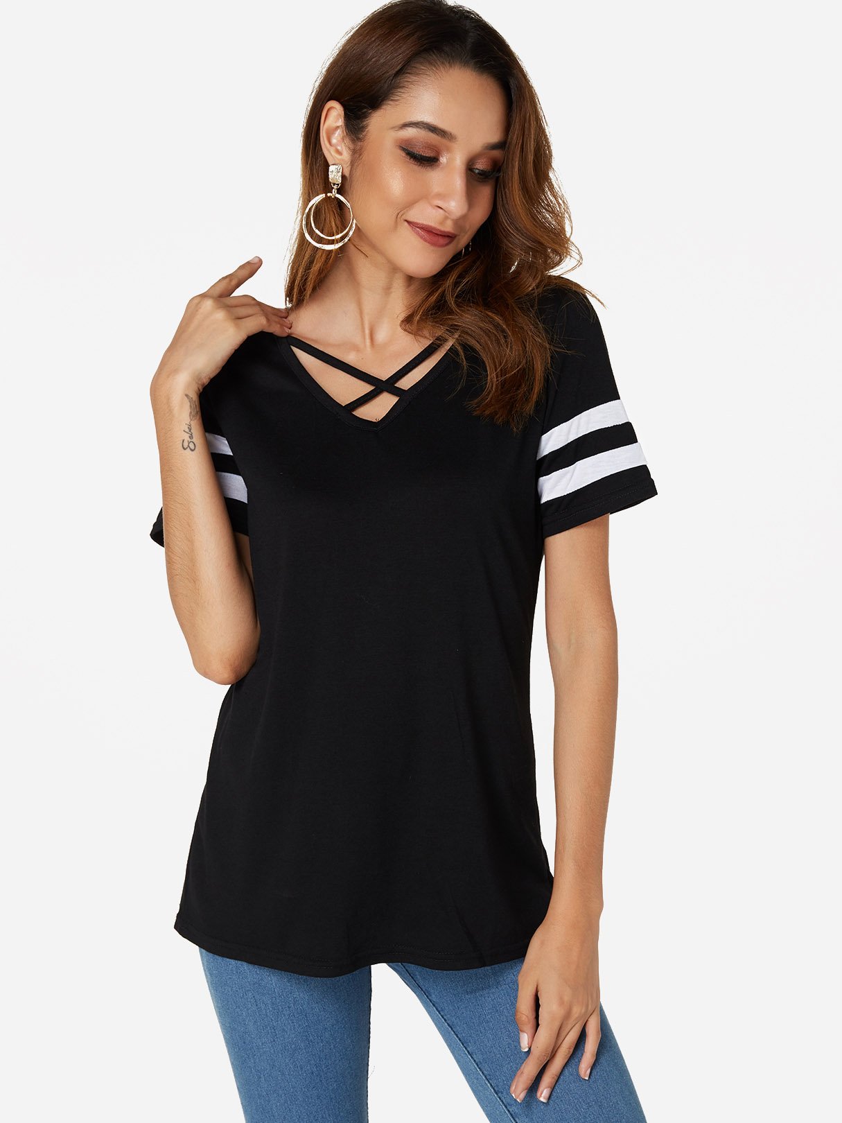 OEM Ladies Black T-Shirts