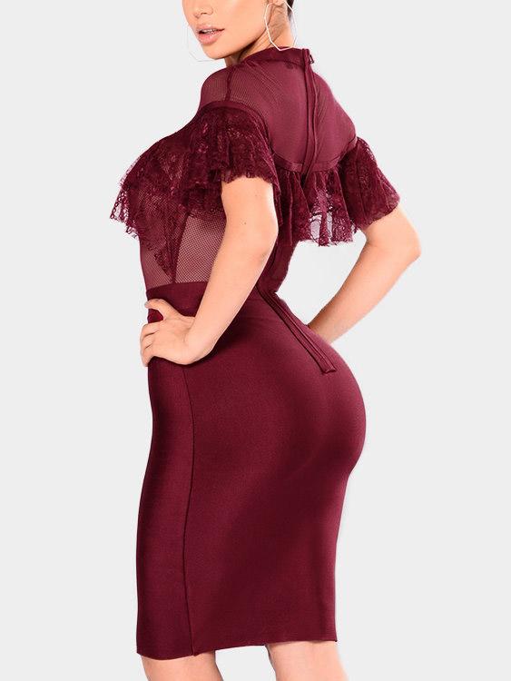 NEW FEELING Womens Red Midi Dresses