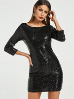 Custom Womens Long Sleeve Mini Dresses