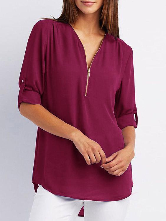 OEM Ladies Burgundy Blouses