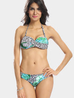 Wholesale Tropical Printed Halter Bikini Set