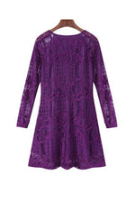 NEW FEELING Womens Purple Plus Size Dresses
