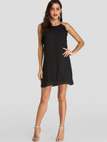 NEW FEELING Womens Black Casual Dresses