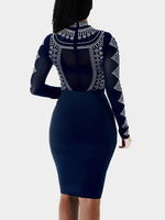 OEM ODM Womens Dark Blue Sexy Dresses