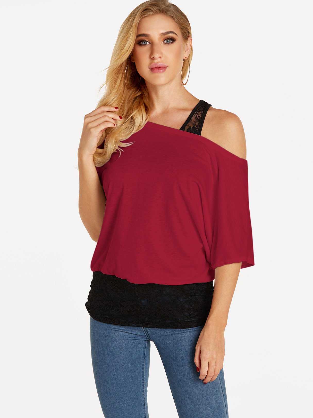 OEM Ladies Red Blouses