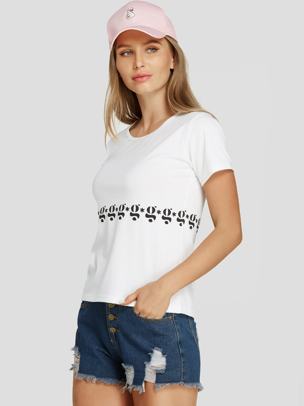 OEM Ladies White T-Shirts
