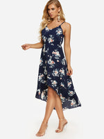 OEM Ladies Navy Floral Dresses