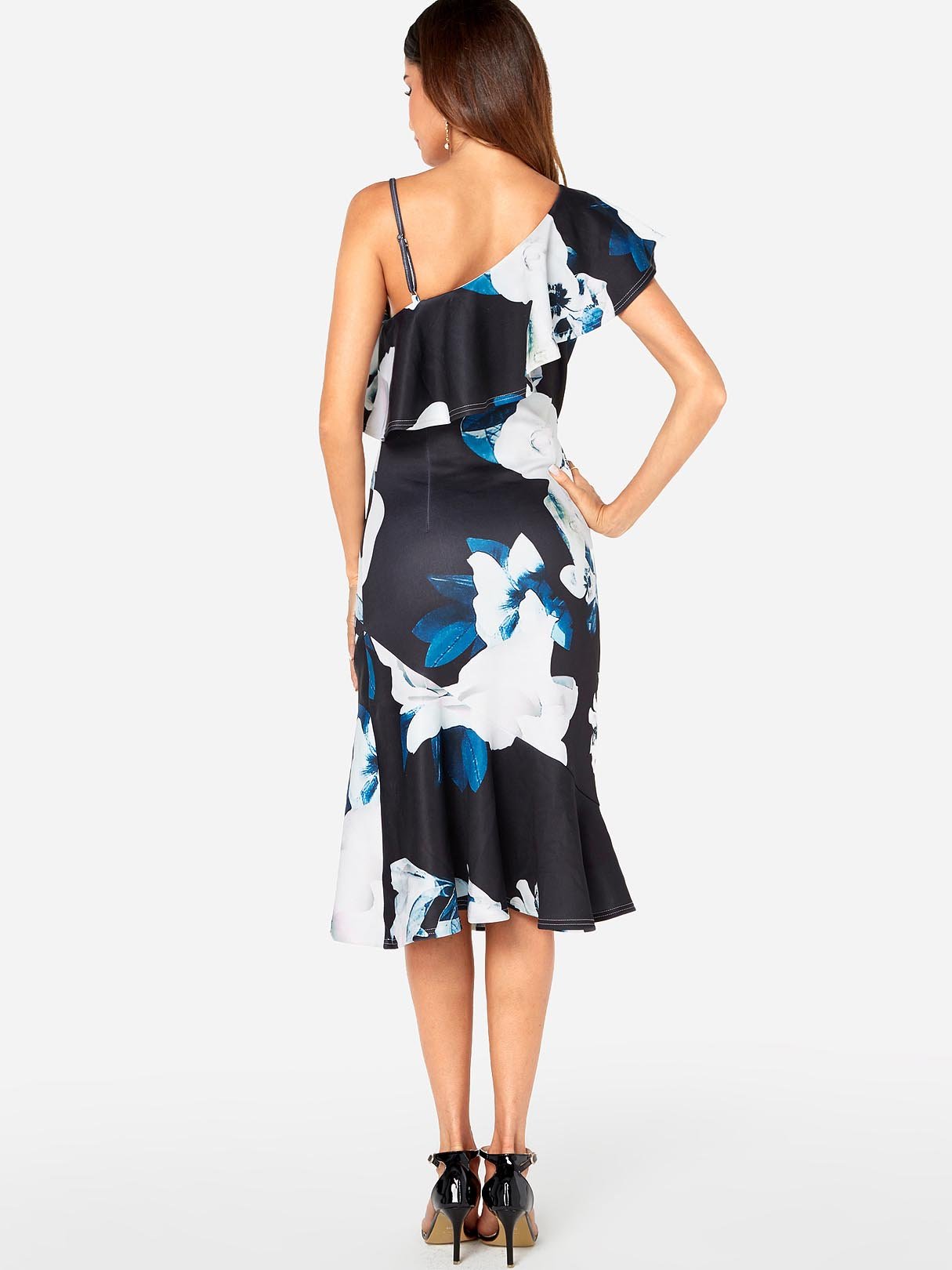 NEW FEELING Womens Navy Floral Dresses