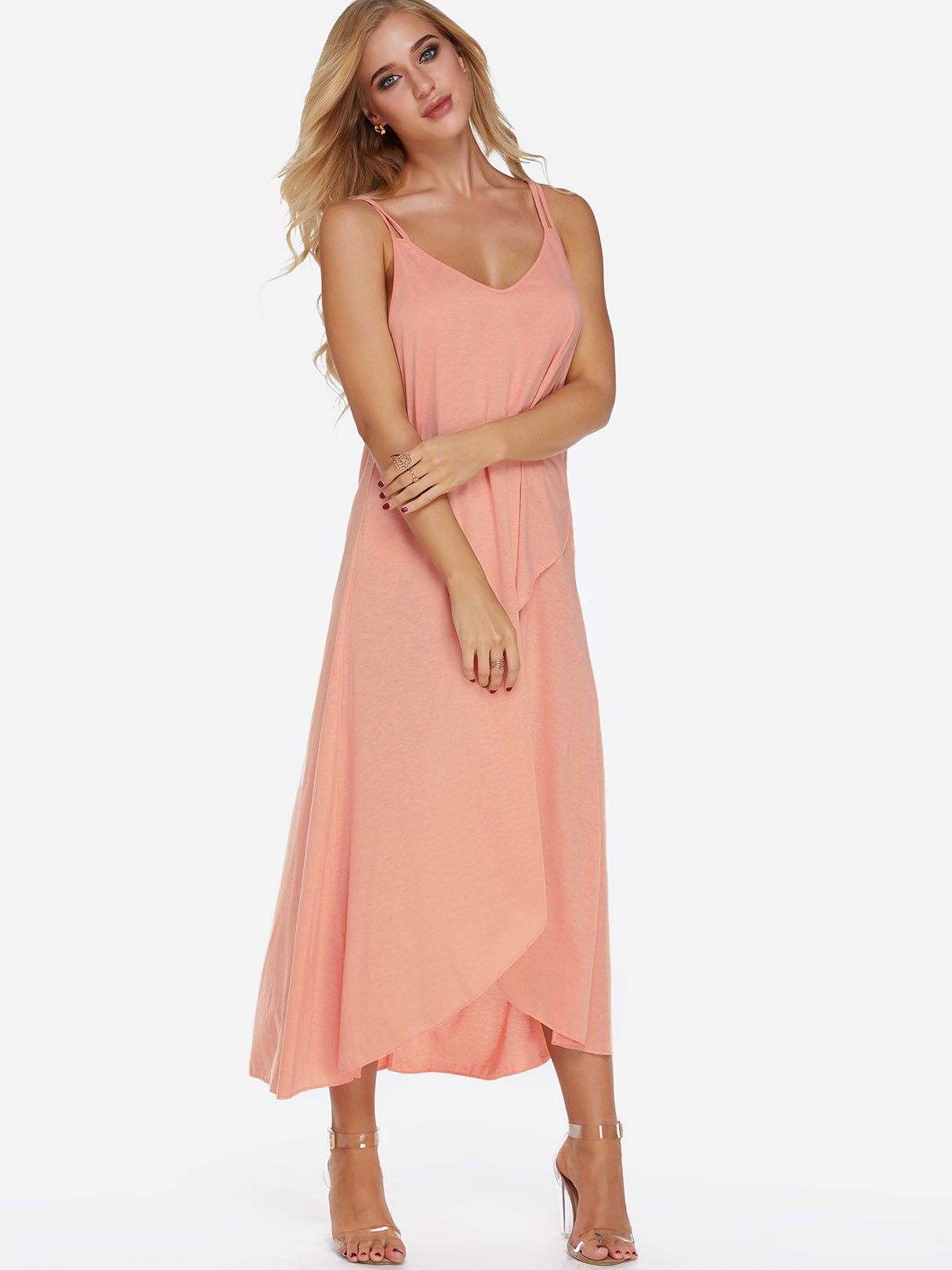 OEM ODM Womens Blue V-Neck Dresses